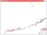 Aleutians West Borough (), Ak Carrier Route Wall Map